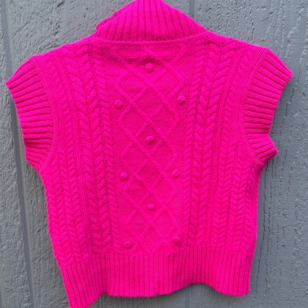 Charter Club Cashmere Cable Knit Sleeveless Turtleneck Sweater Size: M - Picture 6 of 9